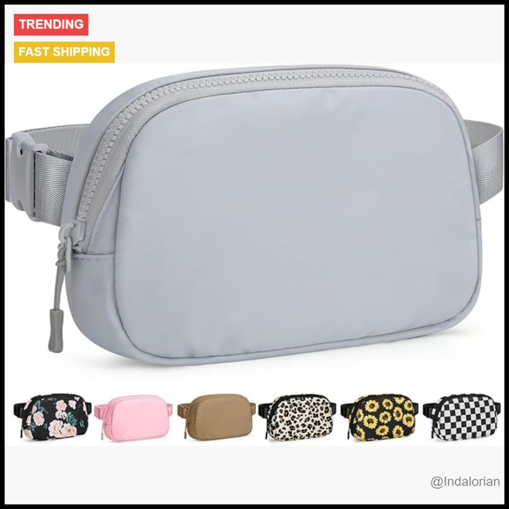 Waterproof Crossbody Fanny Pack Adjustable Strap Zipper Pocket Travel Workout